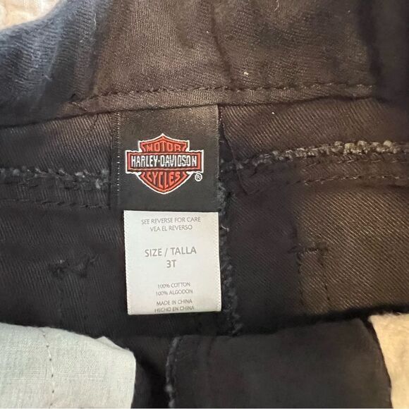 ✨ Harley Davidson Girl’s Black Pants 3T - Picture 3 of 5